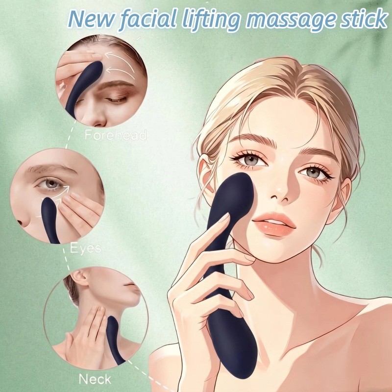 Face Massager - 얼굴 실리콘 마사지 수동 작동 다기능