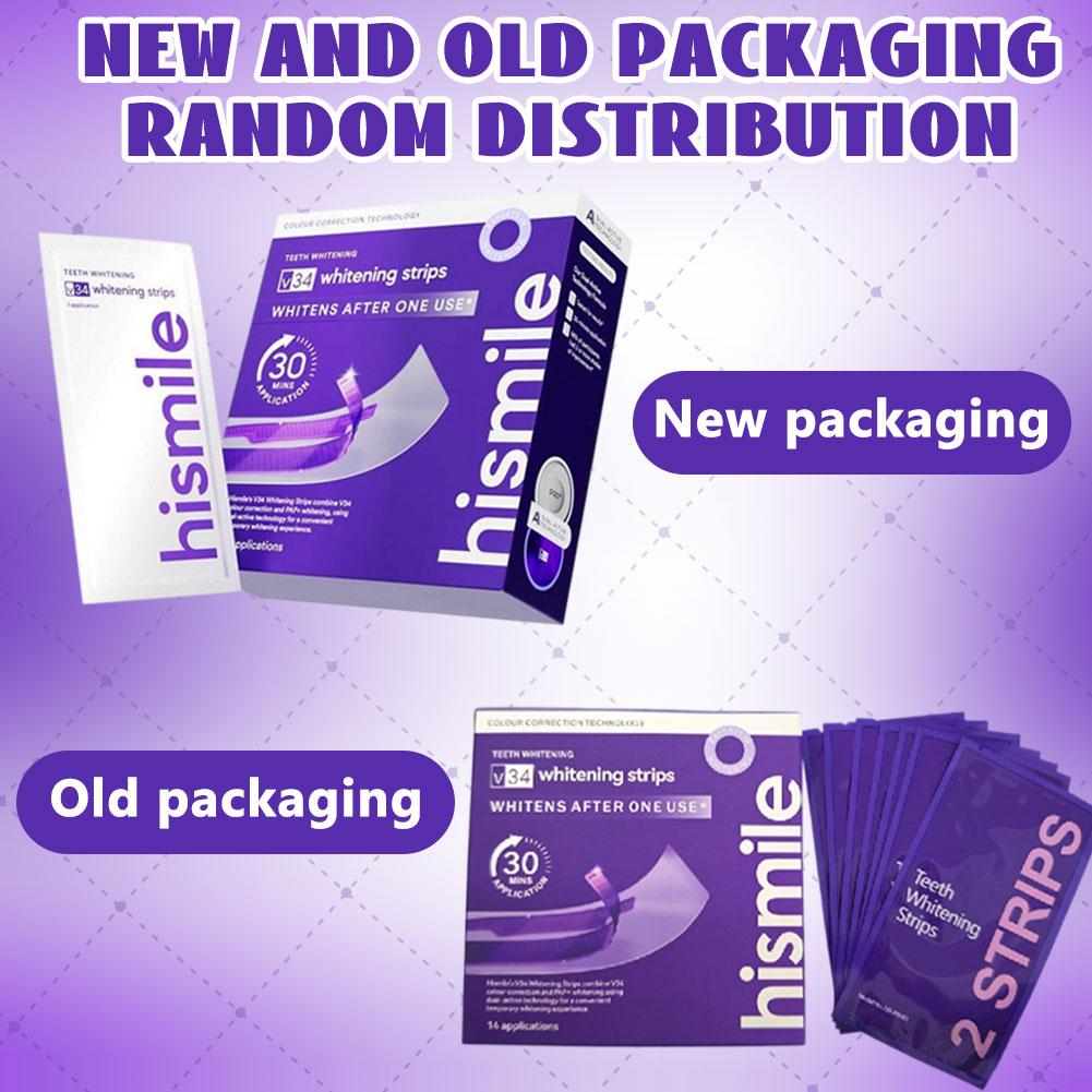 Teeth Whitening Strips - 보라색 치아 미백 스트립은 밝은 흰색