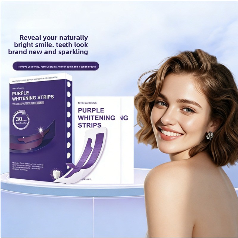 Teeth Whitening Strips - V34 퍼플 글로잉 드라이 치아 스트립