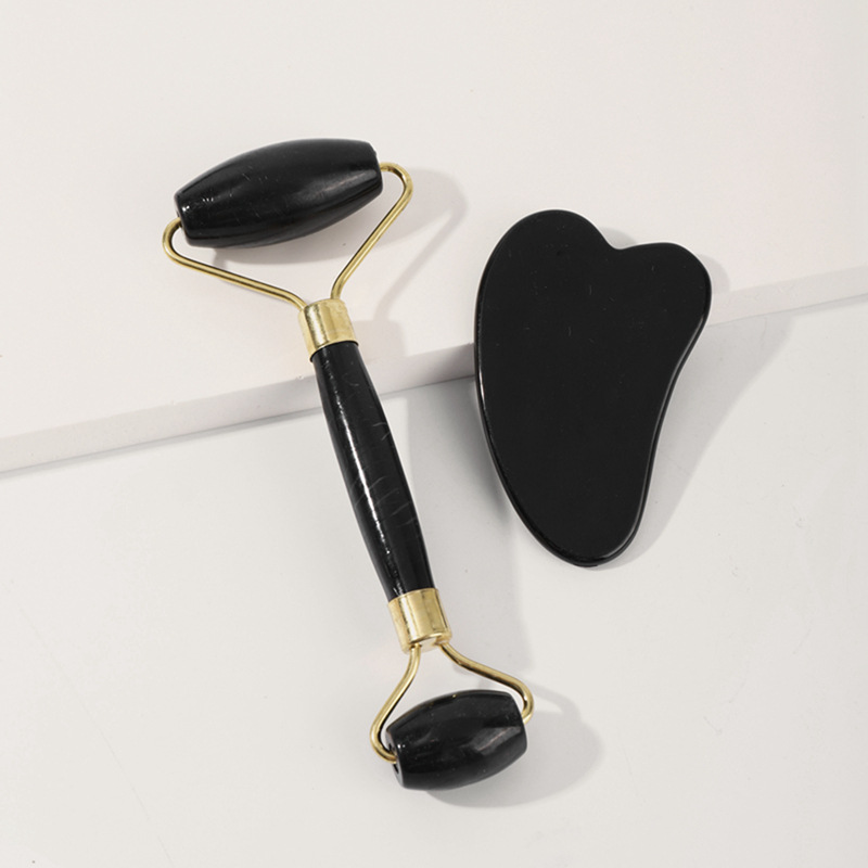 Jade Roller Gua Sha - 천연 옥 페이스 롤러 구아샤 스크래퍼