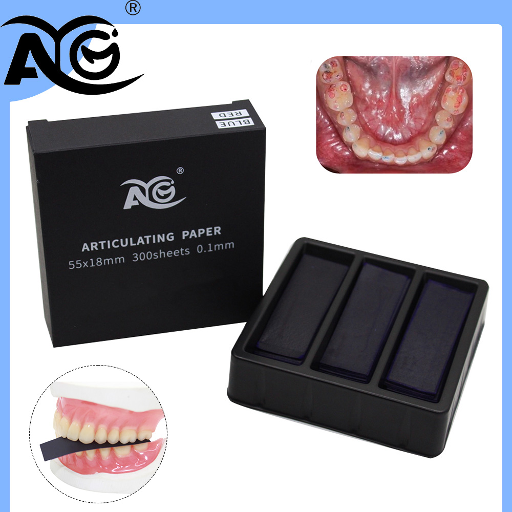 Teeth Whitening Strips - AG 300매/박스 치과용 교합지 레드/블루 치과