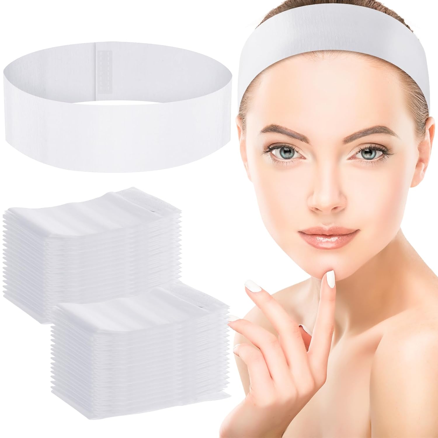Woman Beauty Makeup - 50/100/200PCS 여성용 일회용 페이셜 헤드밴드 –