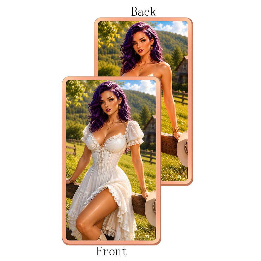 Pure Beauty Hair & Makeup - 1온스 99.9% 순수 구리 바, 보라색