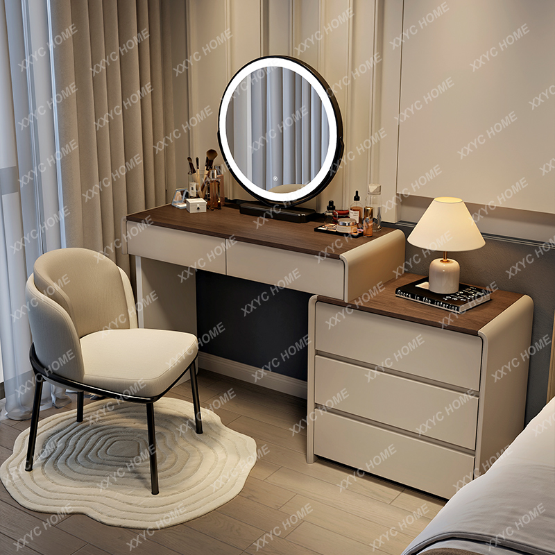 Beauty Makeup Vanity Set - HHAesthetic 원목 화장대 거울 풀세트 뷰티