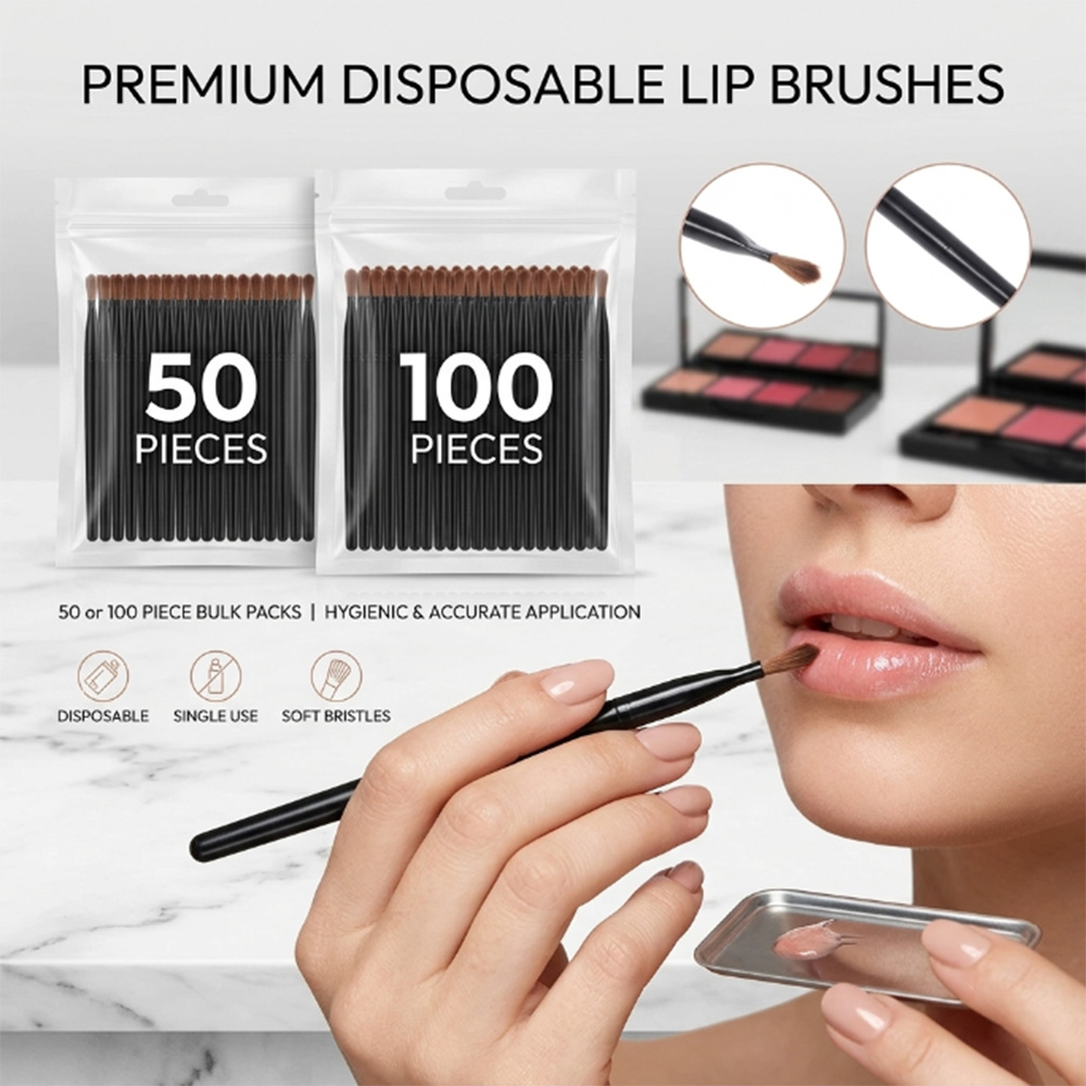 Beauty Makeup Lipstick - 50/100pcs 일회용 립 브러쉬 세트 립스틱