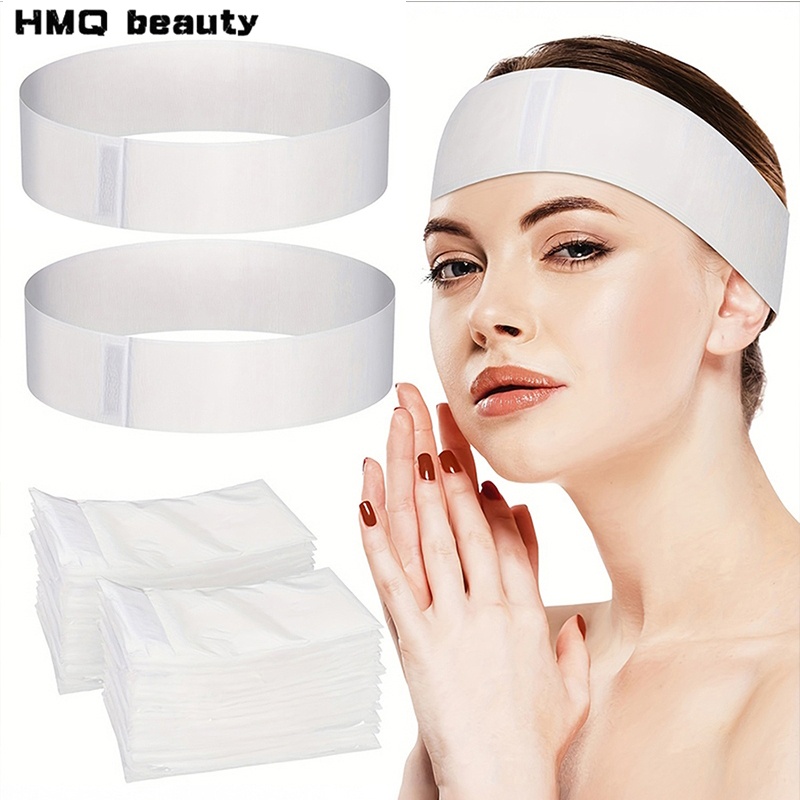Woman Beauty Makeup - 100/50/10pcs 일회용 얼굴 머리띠 스파 스트레치