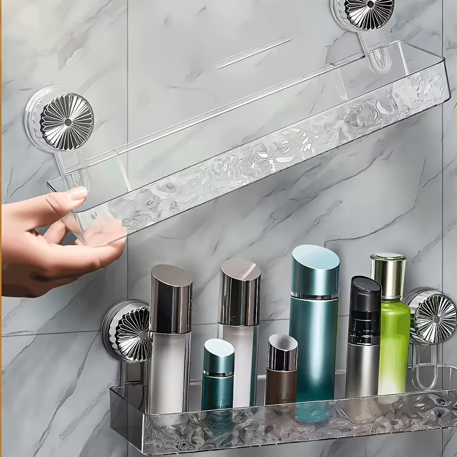 Beauty Makeup Vanity Set - 물결무늬 흡착식 벽걸이형 뷰티 수납 랙