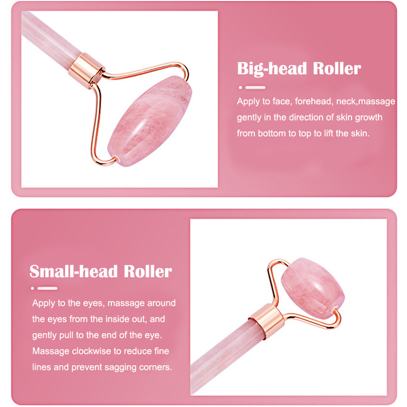 천연 로즈 쿼츠 옥 롤러 Gua 샤 스크레이퍼 세트 페 - Jade Roller Gua Sha 리뷰 및 가격