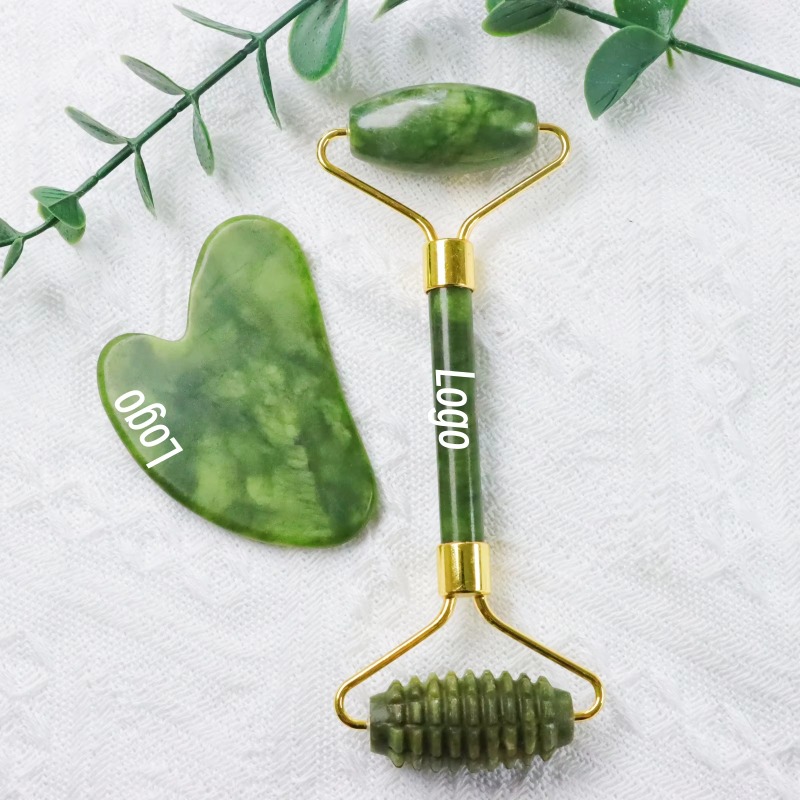 제이드 스파이크 롤러 & 광샤 세트 천연석 피로 완화  - Jade Roller Gua Sha 리뷰 및 가격