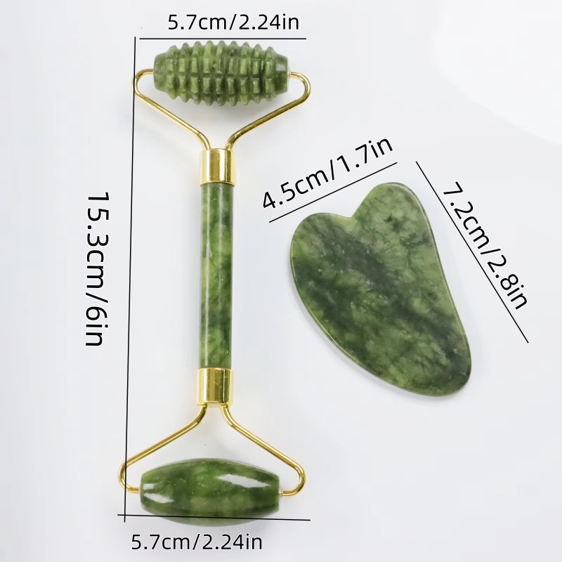 제이드 스파이크 롤러 & 광샤 세트 천연석 피로 완화  - Jade Roller Gua Sha 리뷰 및 가격