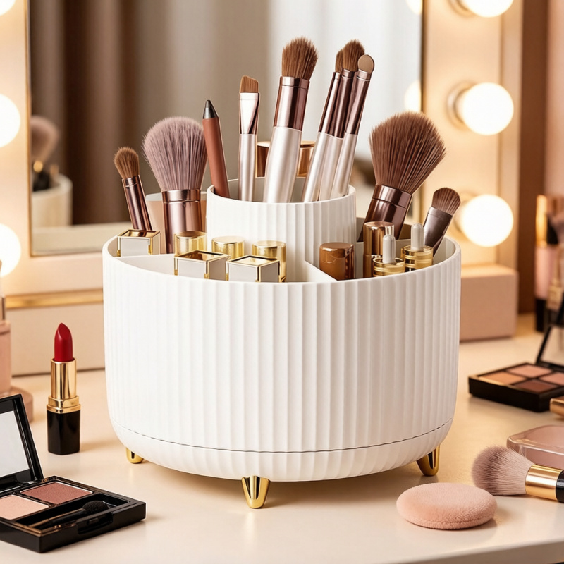 360 °   회전식 화장품 보관함, 욕실용 대용량 데 - Beauty Makeup Lipstick 리뷰 및 가격