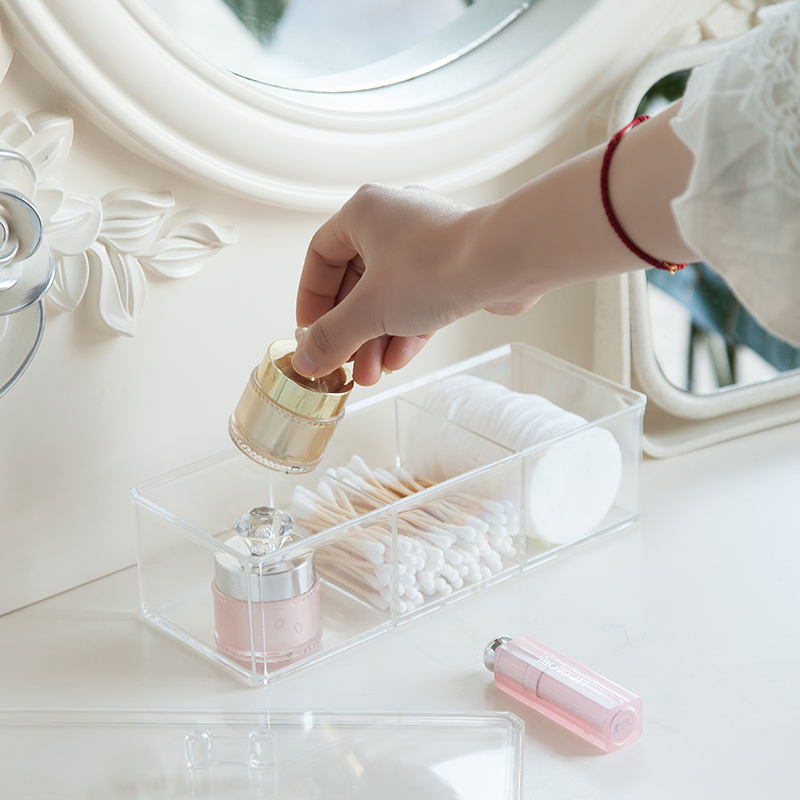 투명 화장품 보관 상자 메이크업 주최자 3 색 면봉 면 - Beauty Makeup Tool Collection 리뷰 및 가격