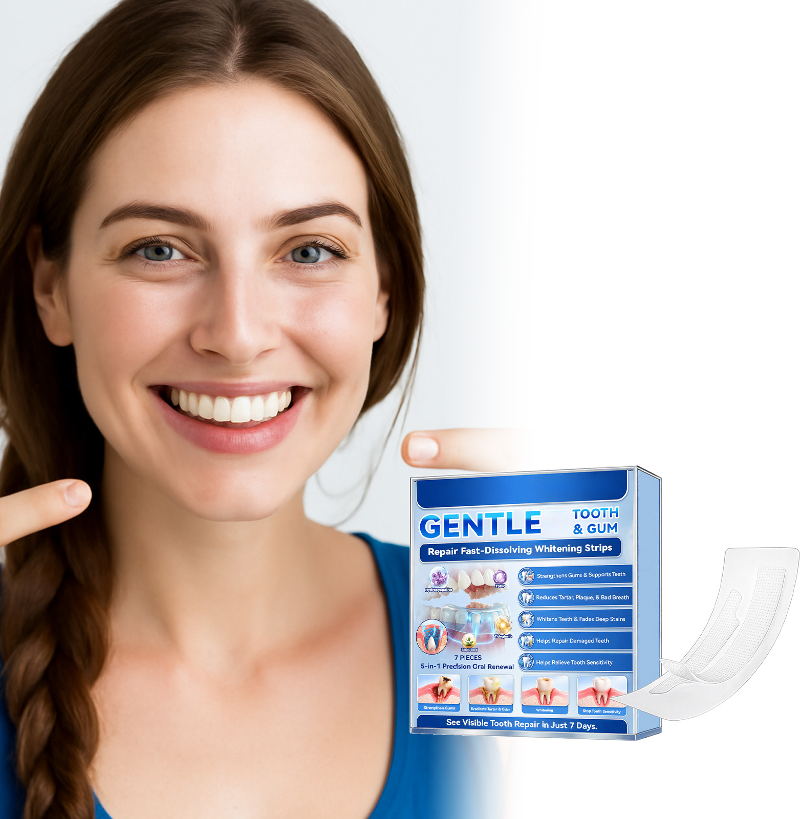 치아 미백 스트립 빠른 효과 7일, 플라그 제거, 치아 - Teeth Whitening Strips 리뷰 및 가격
