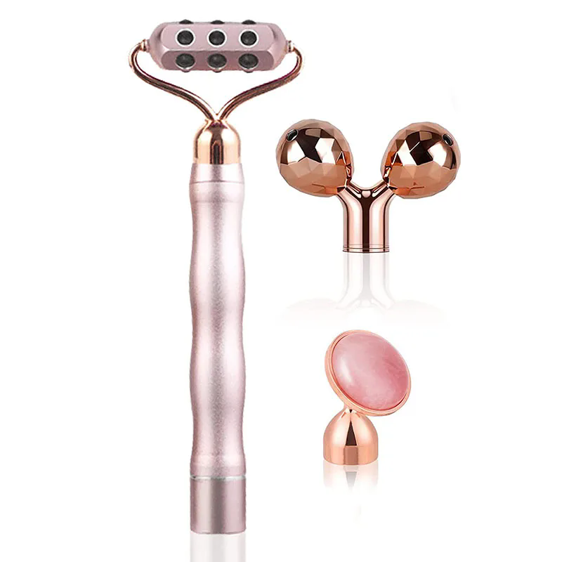 3 in 1 3D 롤러 게르마늄 스톤 뷰티 바 로즈 쿼 - Jade Roller Gua Sha 리뷰 및 가격