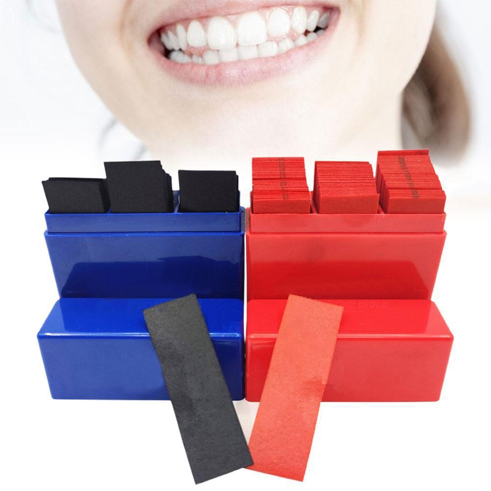 300매 치과용 교합지 블루 레드 양면 바이트 스트립  - Teeth Whitening Strips 리뷰 및 가격