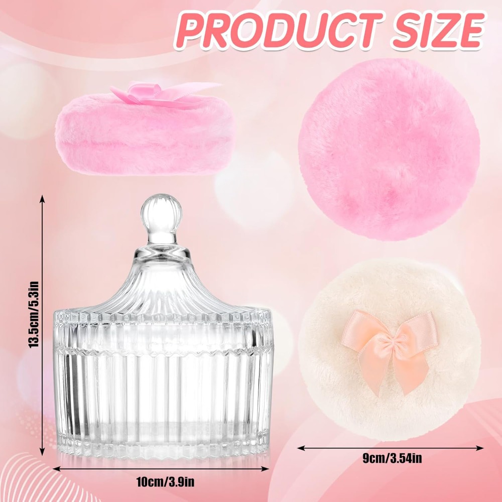 유리 보관 상자가 있는 파우더 퍼프 메이크업 정리 세트 - Beauty Makeup Tool Collection 리뷰 및 가격