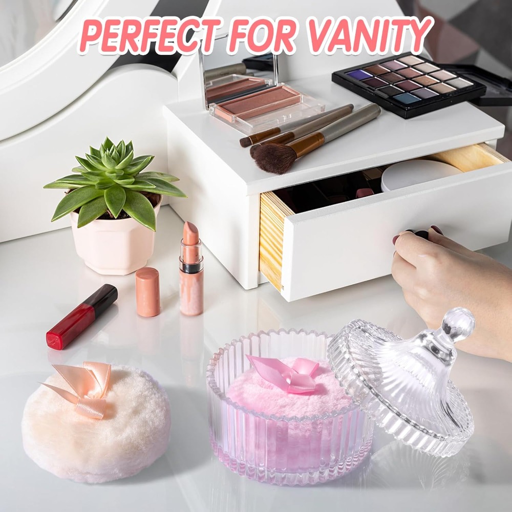 유리 보관 상자가 있는 파우더 퍼프 메이크업 정리 세트 - Beauty Makeup Tool Collection 리뷰 및 가격