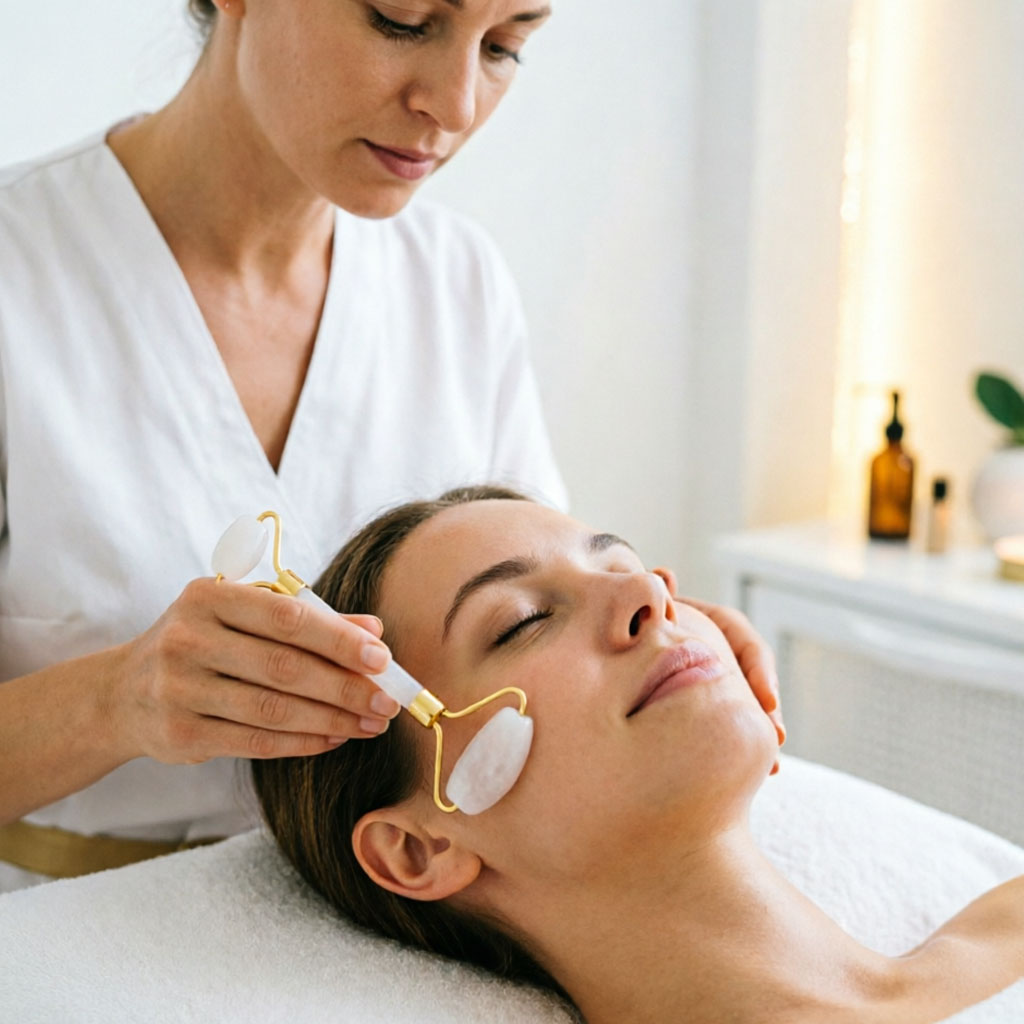 화이트 구아샤 천연 옥 화이트 쿼츠 롤러 셀룰라이트 마 - Face Massager 리뷰 및 가격