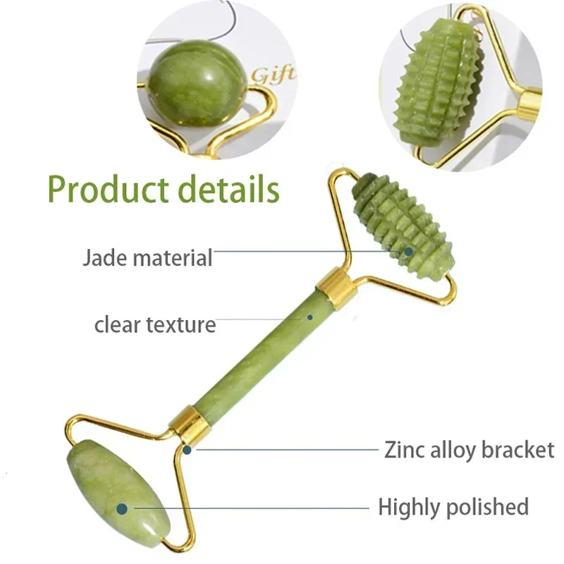 천연 옥 롤러 페이스 구아샤 천연석 바디 목 마사지기  - Jade Roller Gua Sha 리뷰 및 가격