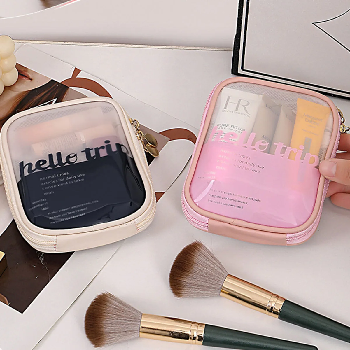 투명 휴대용 화장품 파우치 립스틱 정리함 여행용 파우치 - Beauty Makeup Lipstick 리뷰 및 가격