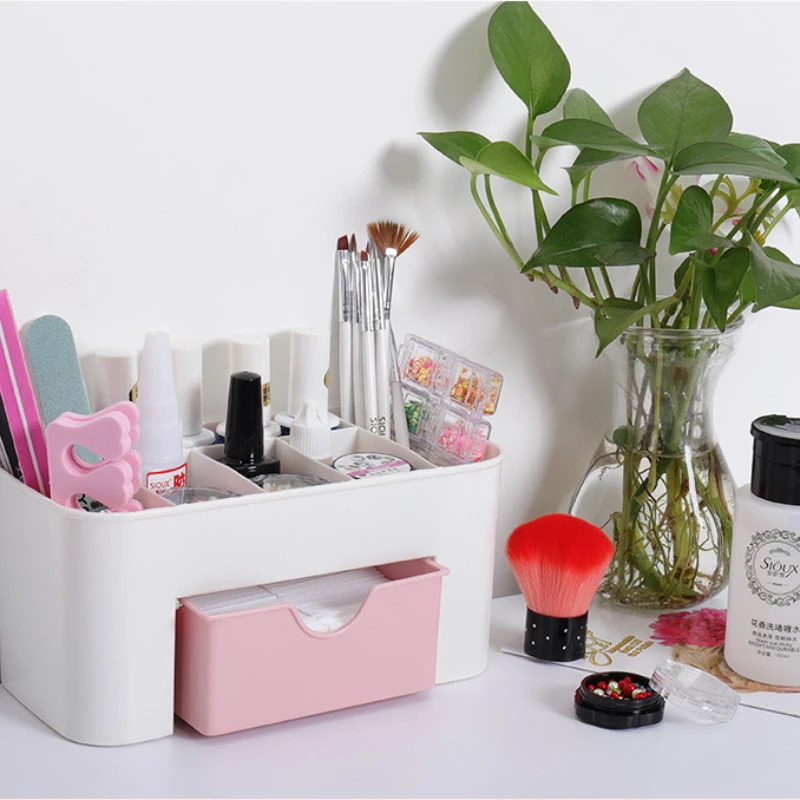 네일 아트 주최자 데스크탑 서랍 화장품 보관 상자 메이 - Beauty Makeup Lipstick 리뷰 및 가격