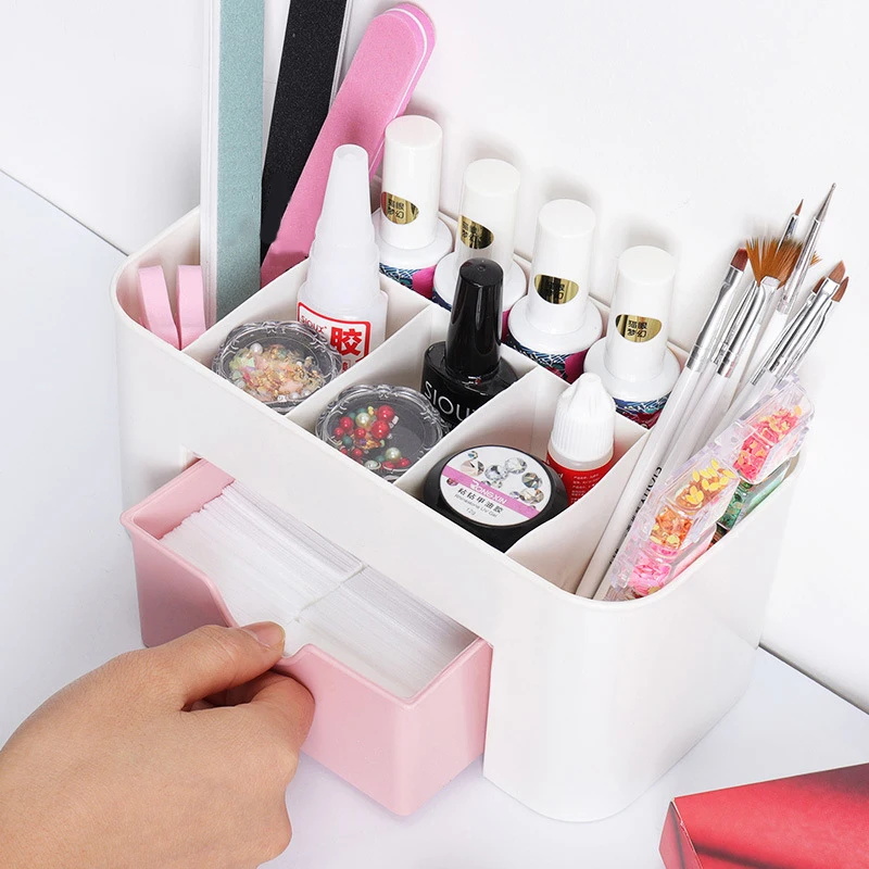 네일 아트 주최자 데스크탑 서랍 화장품 보관 상자 메이 - Beauty Makeup Lipstick 리뷰 및 가격