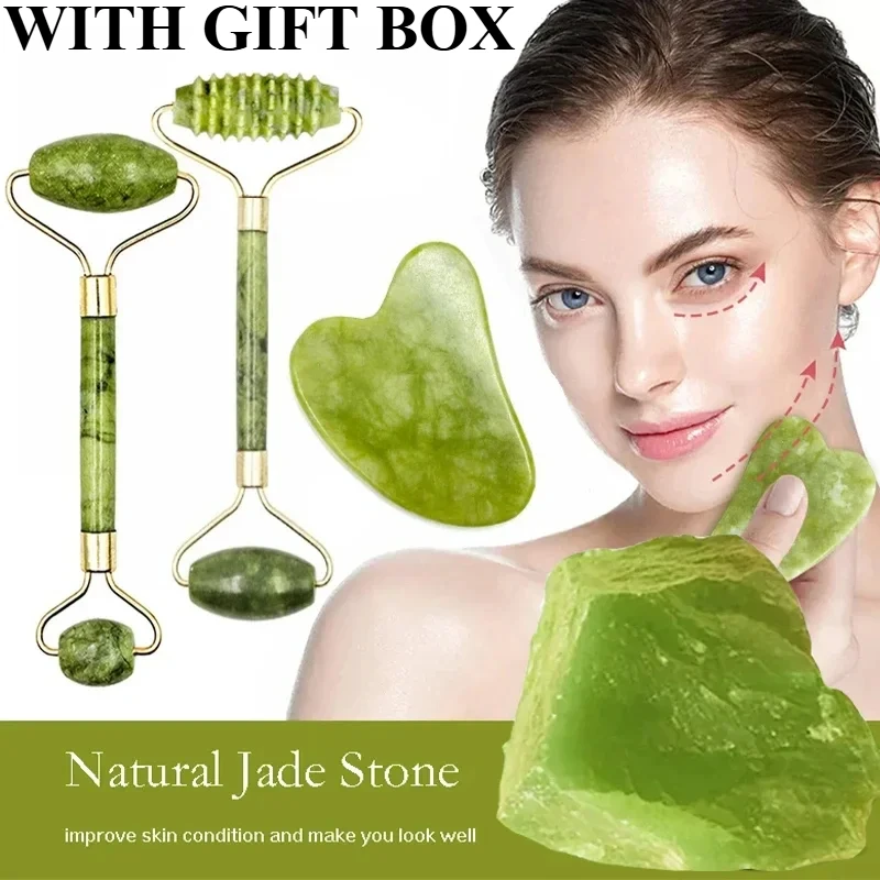 천연 옥 롤러 페이스 구아샤 천연석 바디 목 마사지기  - Jade Roller Gua Sha 리뷰 및 가격